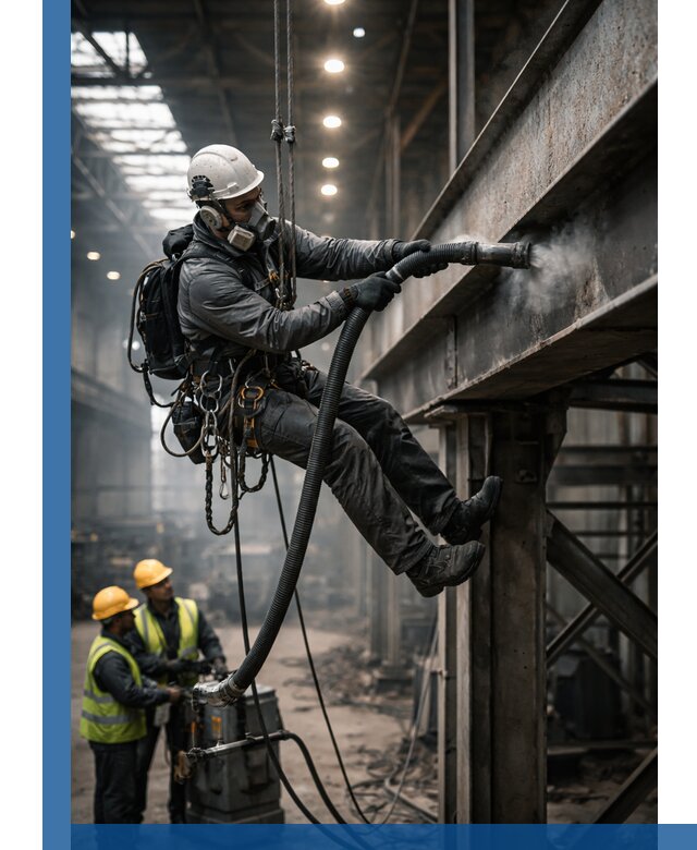 Обеспыливание конструкций в цехах промышленного производства в Омске