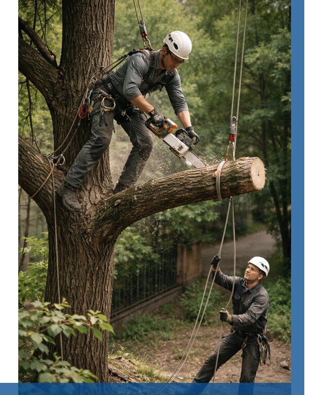 Спил деревьев альпинистами в Омске от 8295 р. | ВЫСОТНИК-Омс