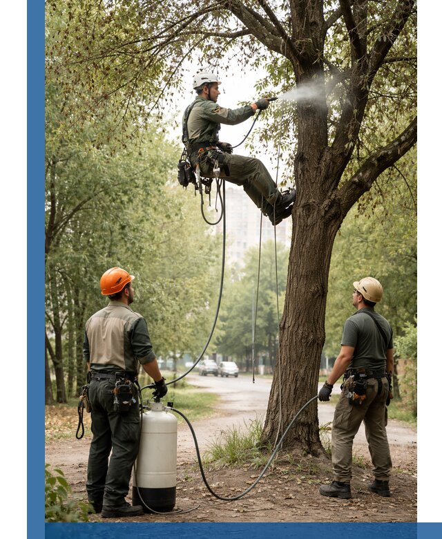 Обработка деревьев от вредителей в Омске профессиональная защита