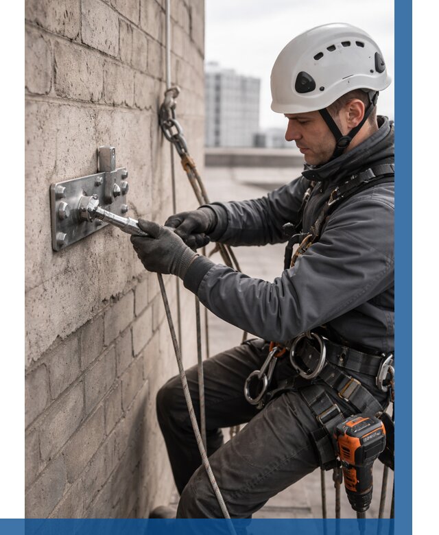 Установка анкерных точек в Омске от 3629 р. | ВЫСОТНИК-Омс