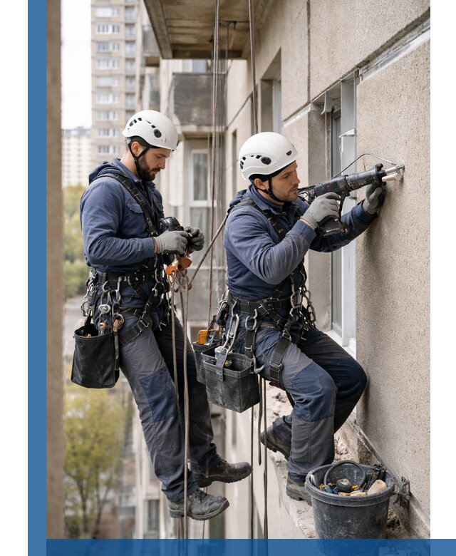 Промышленные альпинисты высотные работы и монтаж в Омске